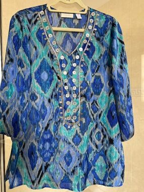 Ladies CHICOS' s multicolored tunic SIZE 1 (US 8)
